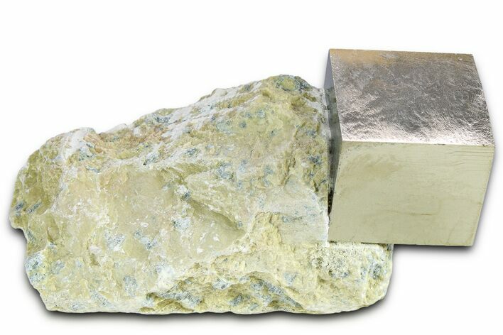 Natural Pyrite Cube In Rock - Navajun, Spain #361851